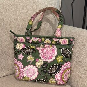 Vera Bradley Olivia Pink. Floral Green and Pink Tote Bag